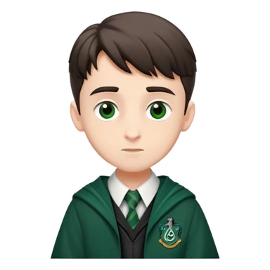 Miles Bletchley  in harry potter, wear hogwarts slytherin uniform sticker