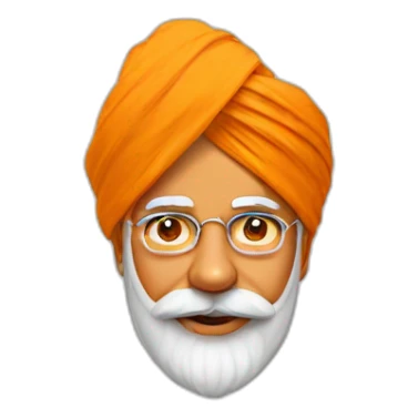 modi with saffron turban sticker