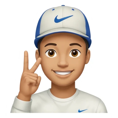 Ragazzo con cappello Nike mulatto che che manda a fanculo sticker