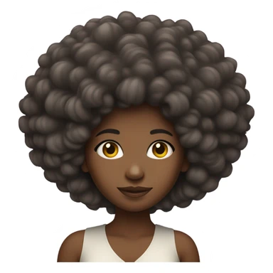 Senegalese girl with afro sticker
