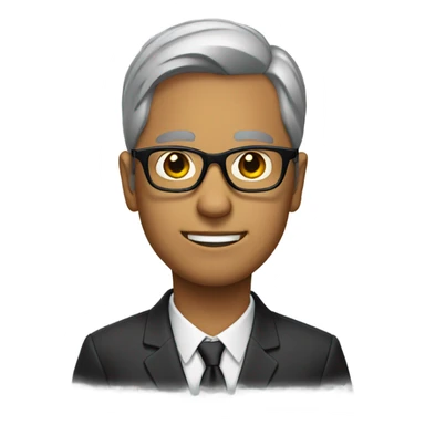 Man with glasses and suit  sticker