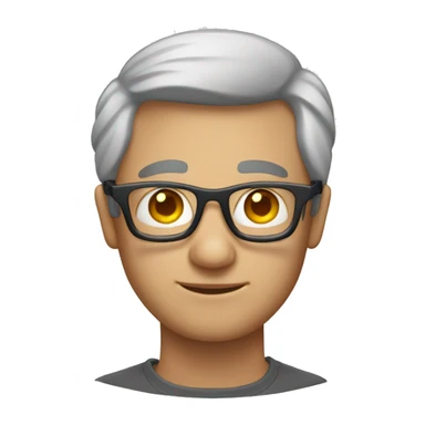 Een man met een bril  sticker