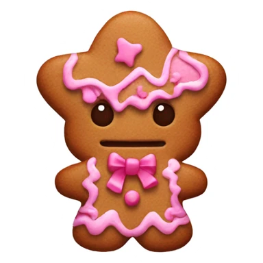 Gingerbread With Pink decoration sticker