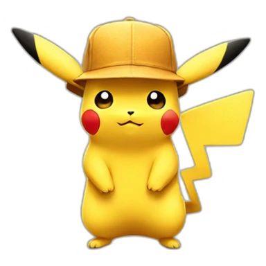 pikachu wearing hat sticker