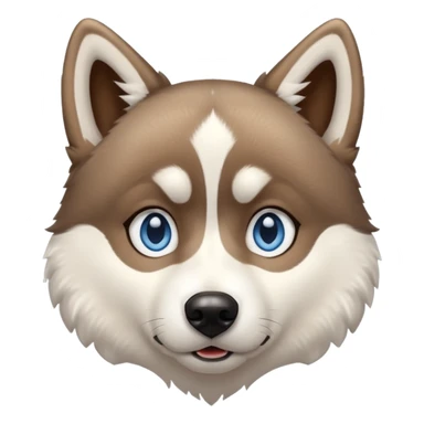 Husky with blue eyes with a confused look on his face sticker