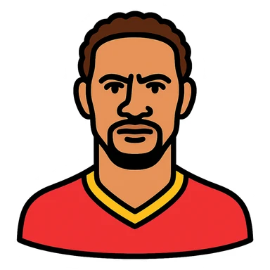 Rio Ferdinand, football legend, stylized vector art style sticker