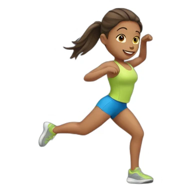 girl doing aerobix sticker