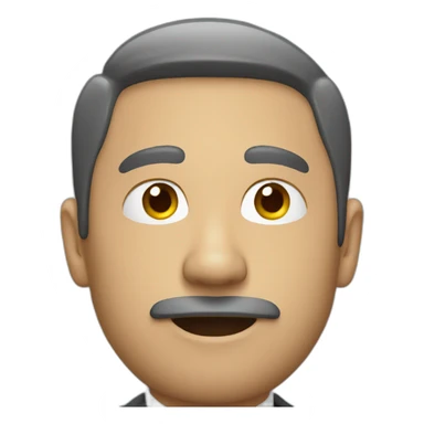 man in suit looking sideways sticker