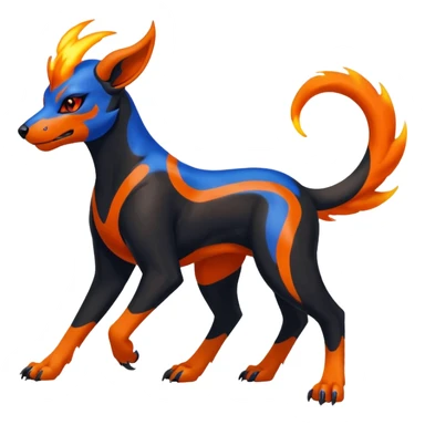 Houndoom-Electrike-Fakémon-hybrid-creature (full body)  sticker