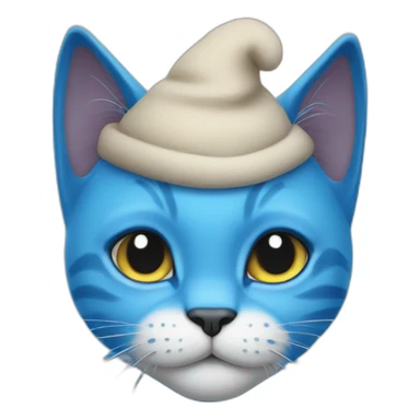 Blue smurf cat sticker
