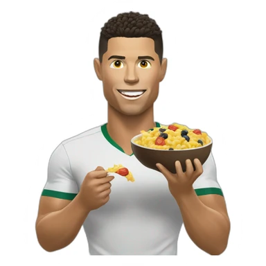 Ronaldo eating sticker
