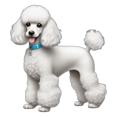 Dog Standart Poodle full body sticker