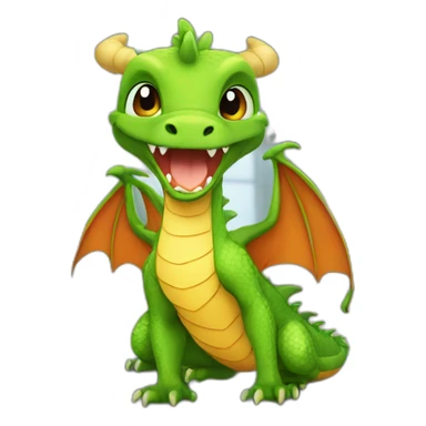 dragon cute gym sticker