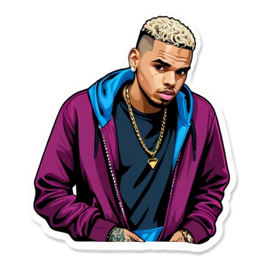 chris brown sticker