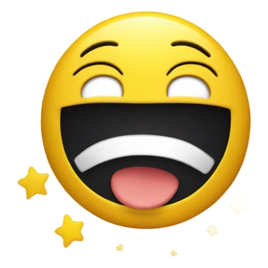 yellow face emoji with stars instead of eyes sticker