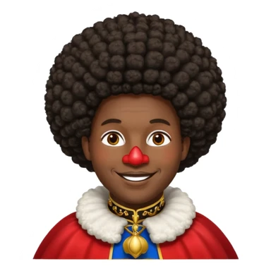 Zwarte Piet , de knecht van Sinterklaas. Met zijn kraag, Afro haar en een muts op zijn/ haar hoofd goofd sticker