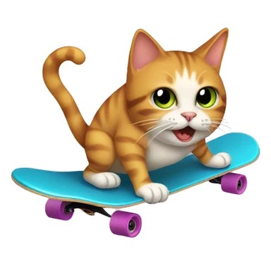 Cat farting on a skateboard  sticker