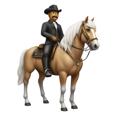 Big man on a horse sticker