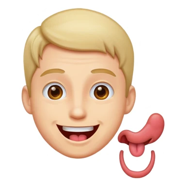 Man teasing toungue out  sticker