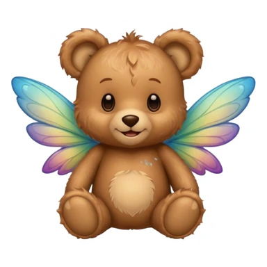 teddy bear with fairy wings sticker