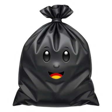 Black bag plastic  sticker