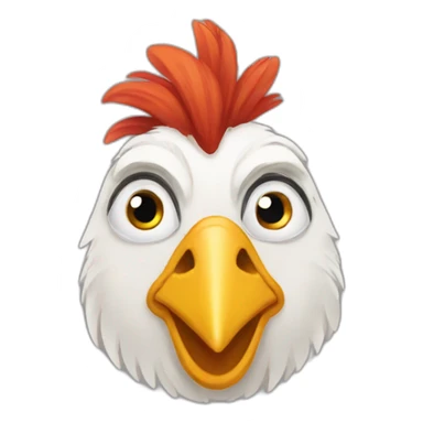 Gallina sorprendida  sticker