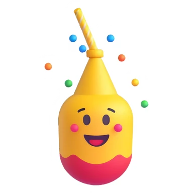 party popper 3D emoji sticker