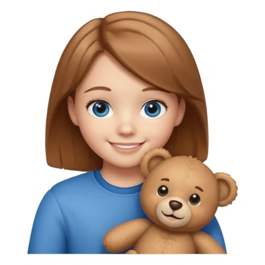 kids with teddy bear sticker