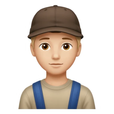 handsome boy wearing the cap backside only neck  sticker