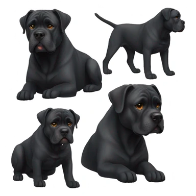 Black cane corso sticker