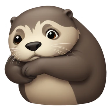 Otter sad sticker
