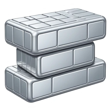 Pixilated bar of silver sticker