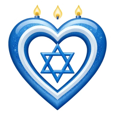 Hanukkah heart sticker