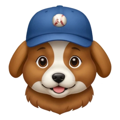baseball hatted dog sticker
