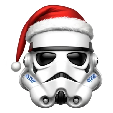 storm trooper helmet santa sticker