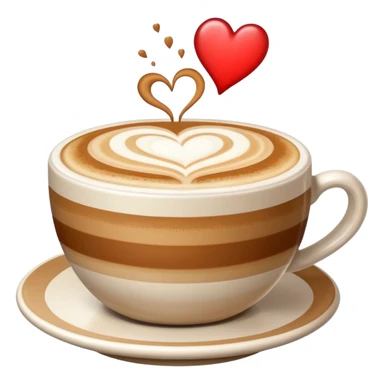 Cappuccino in big cup without a smily on it sticker