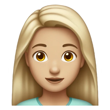 light skinned girl brown eyes light brown hair sticker