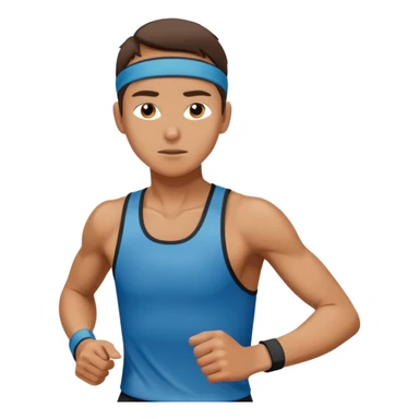 runner with seatband sticker