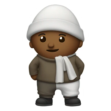 Pilgrim emoji wearing sweatpants giving hugs sticker