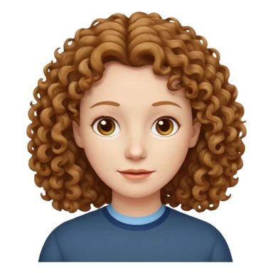 really long hair light brown curly pale skin middle age but really long hair sticker