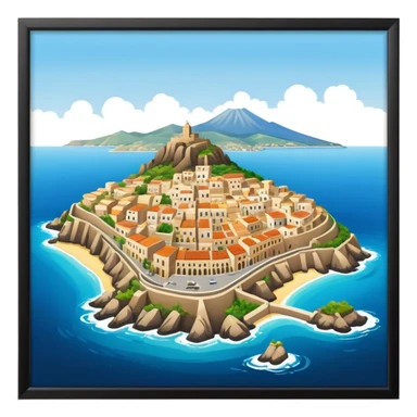 island of sicily from the top sticker