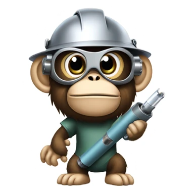 Monkey welding  sticker