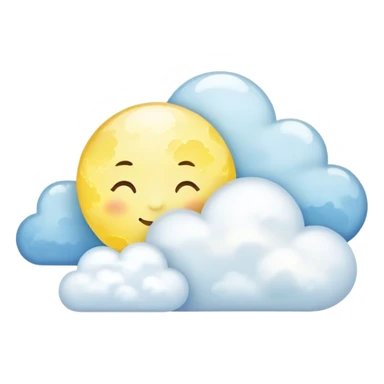 Yellow Moonlight and mini cloud left and right side with beautiful finish  sticker