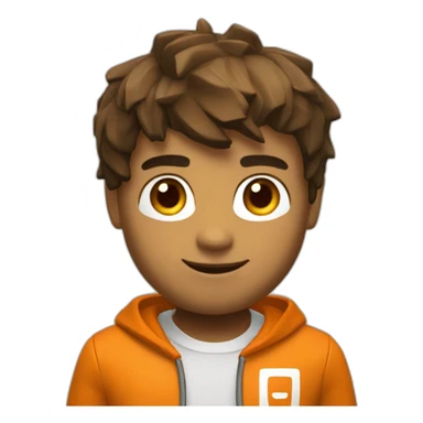 Roblox, com casaco laranja sticker