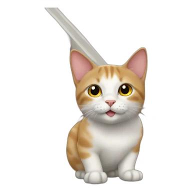 Cat go up on a stairs sticker