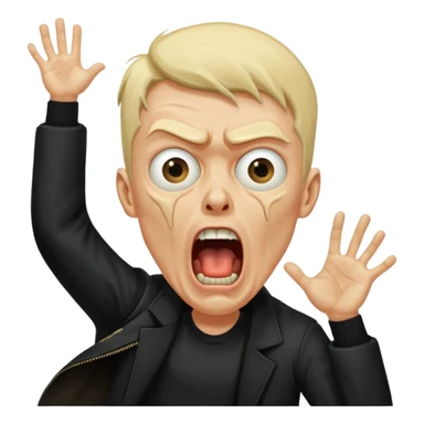 FAI LO STESSO UOMO CON LA GIACCA NERA (LA PRIMA IMMAGINE A SINITRA DELL ULTIMA RAPPRESENTAZIONE) CHE URLA DA DOLORE TIPO URLO DI MUNCH sticker