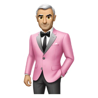 Sean Connery james bond in pink suit sticker