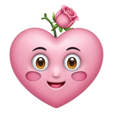 Um coração cor de rosa claro enormee, e atenção com vários acessórios super fofoss sticker