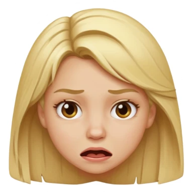 a blonde haired girl taking a really bad smelly poop sticker