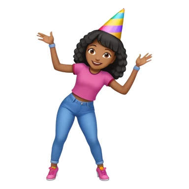 Twerking happy birthday black girl  sticker